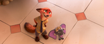 Finnick and Nick Wilde posing as a son and father