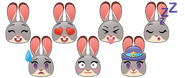 Different Emojis of Judy