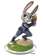 Judy's Disney Infinity figure holding the gun