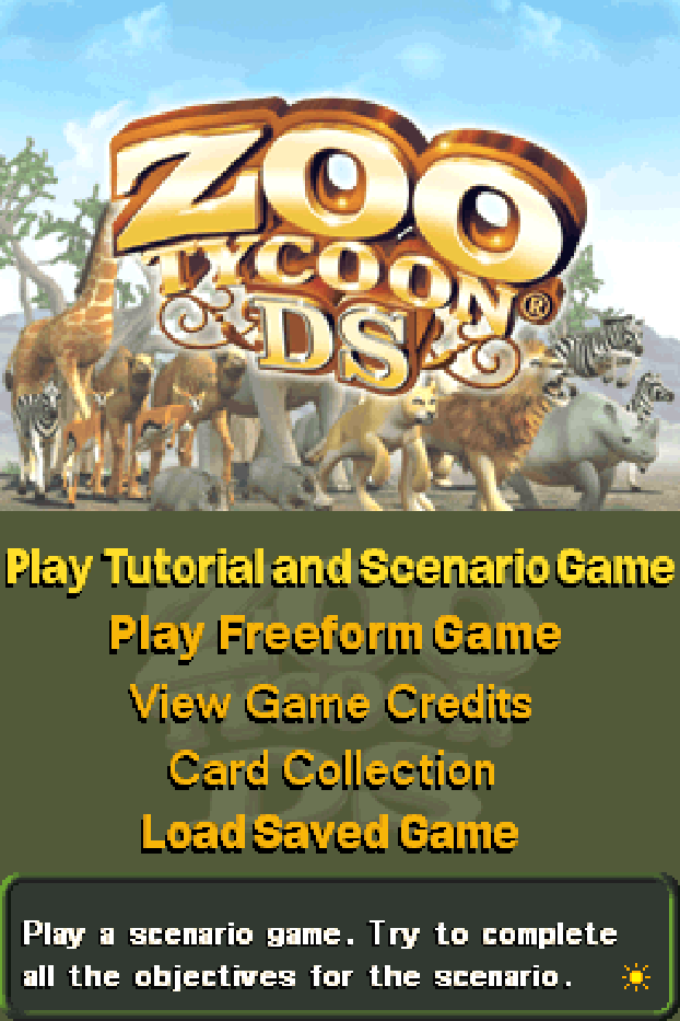 Zoo Tycoon DS Game