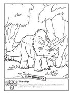 Triceratops coloring page from the (defunct) Zoo Tycoon website.