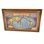 Framed Map of the World After Man (Panrex)