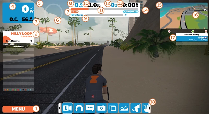 Sprint, KOM, and Lap Leader Jerseys in Zwift