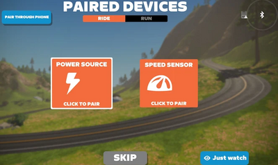 zwift with just cadence sensor
